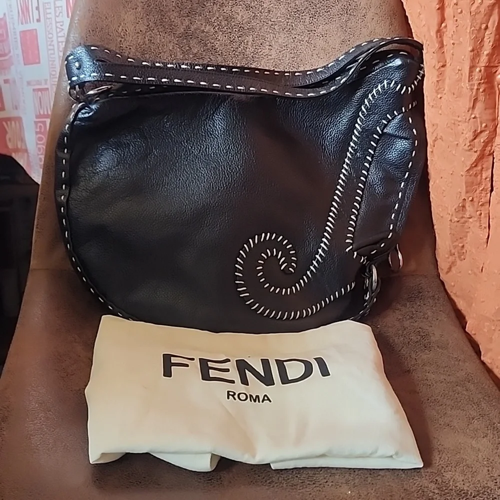 Authentic EUC Fendi Selleria Oyster Bag